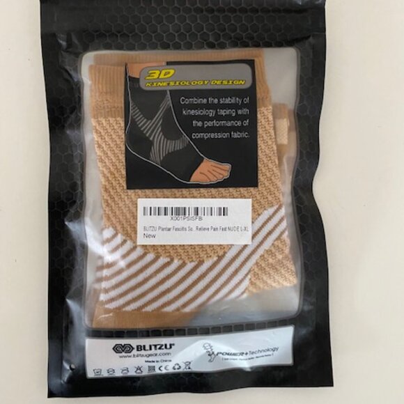 Blitzu Performance Compression Foot Sleeves, size L-XL, New in Original Package - Picture 6 of 7